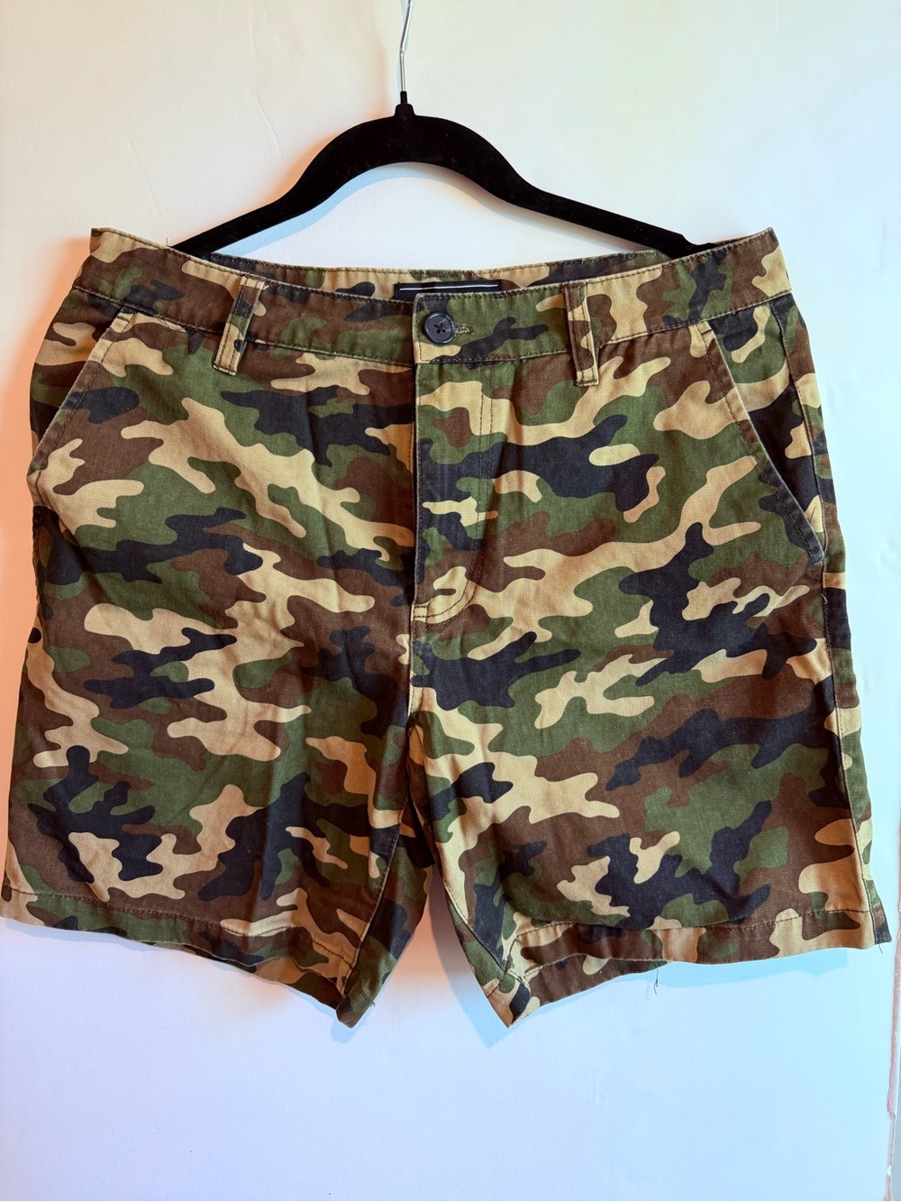 Forever 21 Men's Camouflage Cargo Shorts - Green/Brown